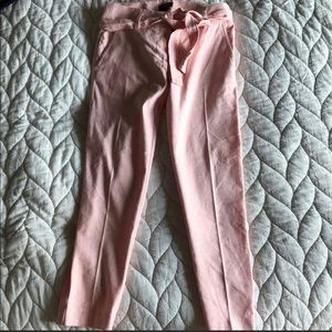 LOFT pink linen pants 00p